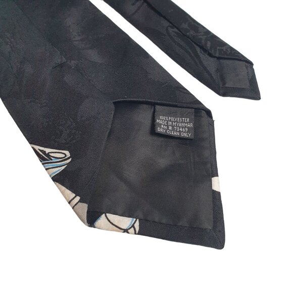 Looney Tunes Mens 1995 Bugs Bunny Basketball Tie Polyester Black Space Jam Bugs - Picture 4 of 4